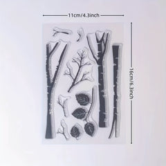 Branches Leaves Clear Stamps For Holiday Card Making Decoration