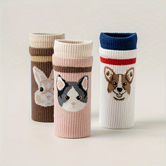 Cartoon Puppy Yoga Socks Five-toe Gripper Socks