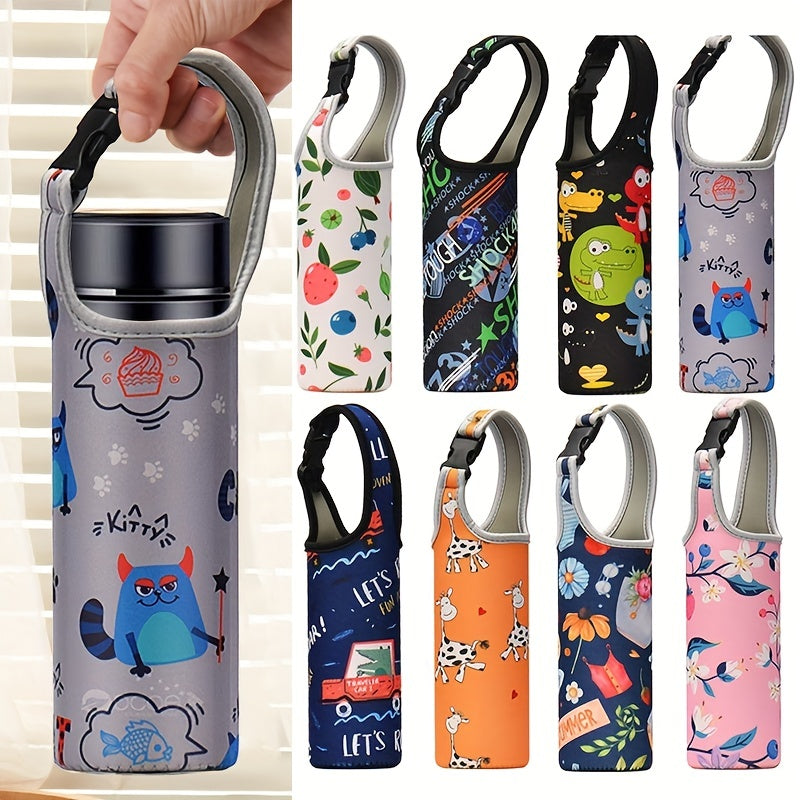 Portable Water Bottle Case with Buckle Handle