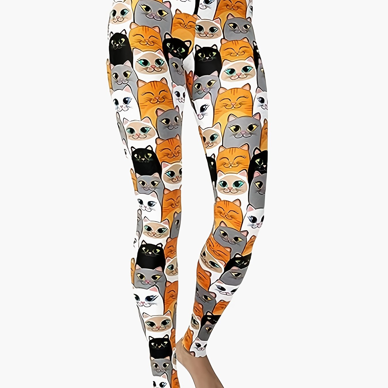 Cats Print Stretch Yoga Fitness Leggings