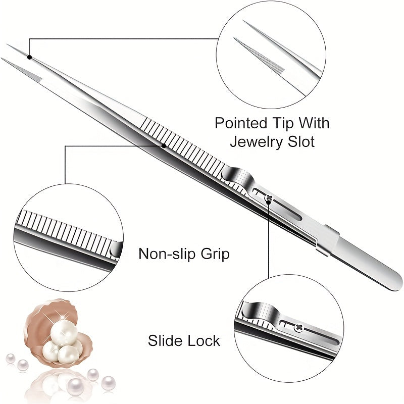 Adjustable Stainless Steel Sliding Clamps for Jewelry Making & Repair