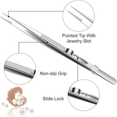 Adjustable Stainless Steel Sliding Clamps for Jewelry Making & Repair
