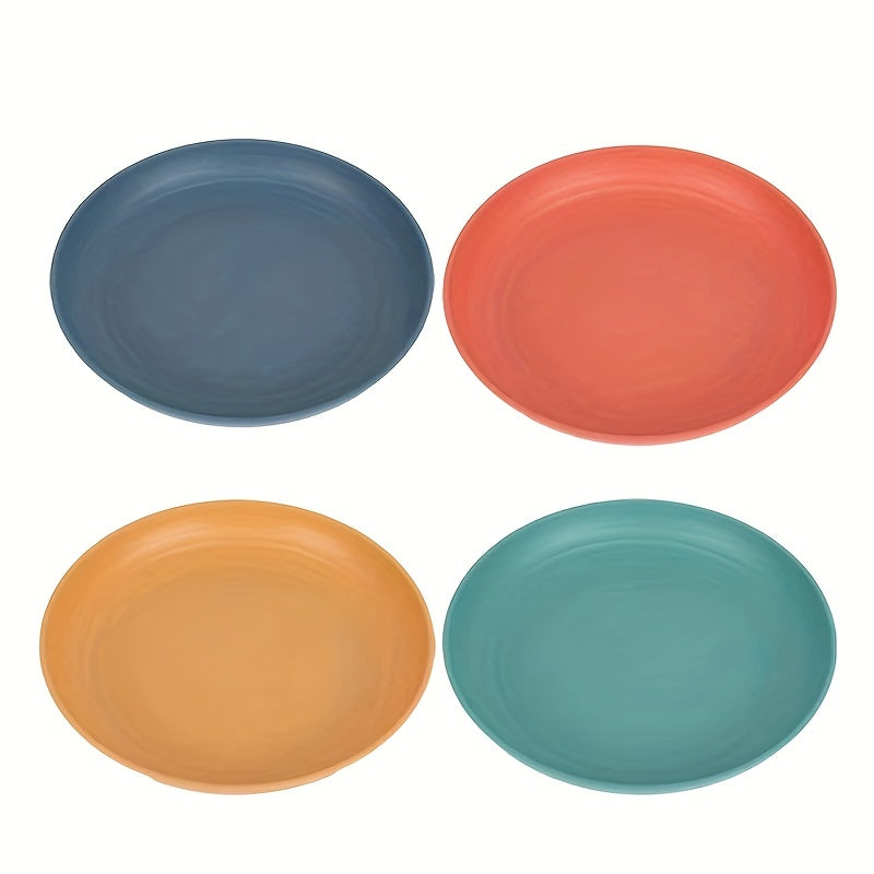 4pcs Outdoor Camping Plates Durable Anti-fall Household Dinner Plate