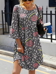 Women's Plus Paisley Print Ruched Dress