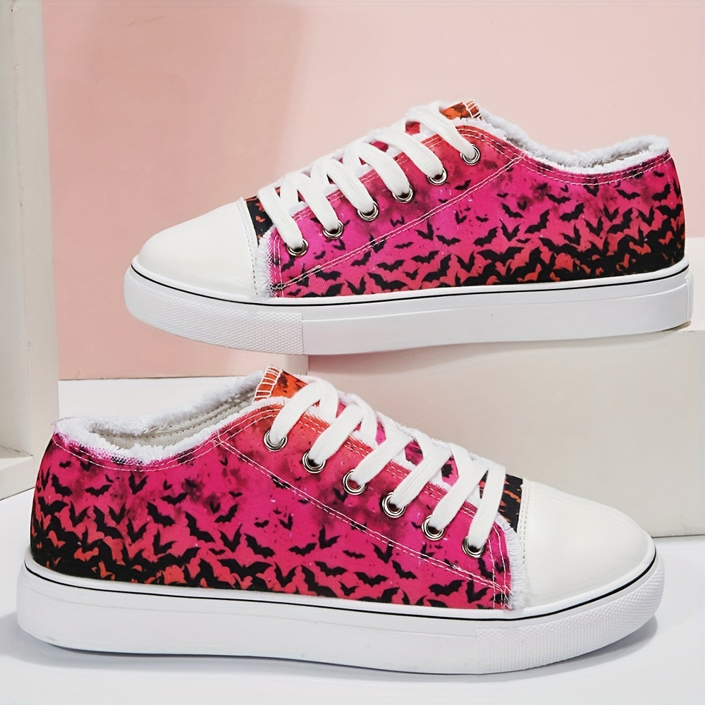Women's Print Low Top Flat Shoes Lightweight Sport Shoes