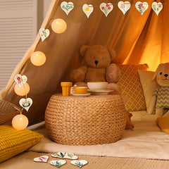10pcs 7.62cm Natural Heart Wooden Slices Love Heart Shape Wooden Ornaments