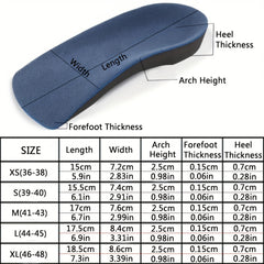 Plantar Fasciitis Insoles High Arch Supports for Men & Women - Running & Walking