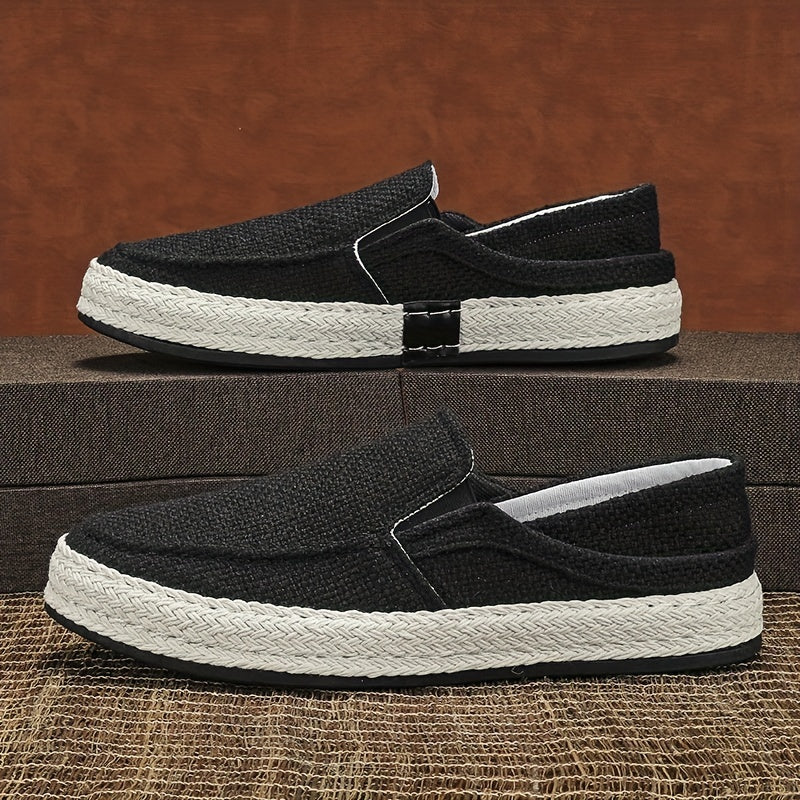Men's Flax Breathable Loafer Shoes Lightweight Casual Spring Summer