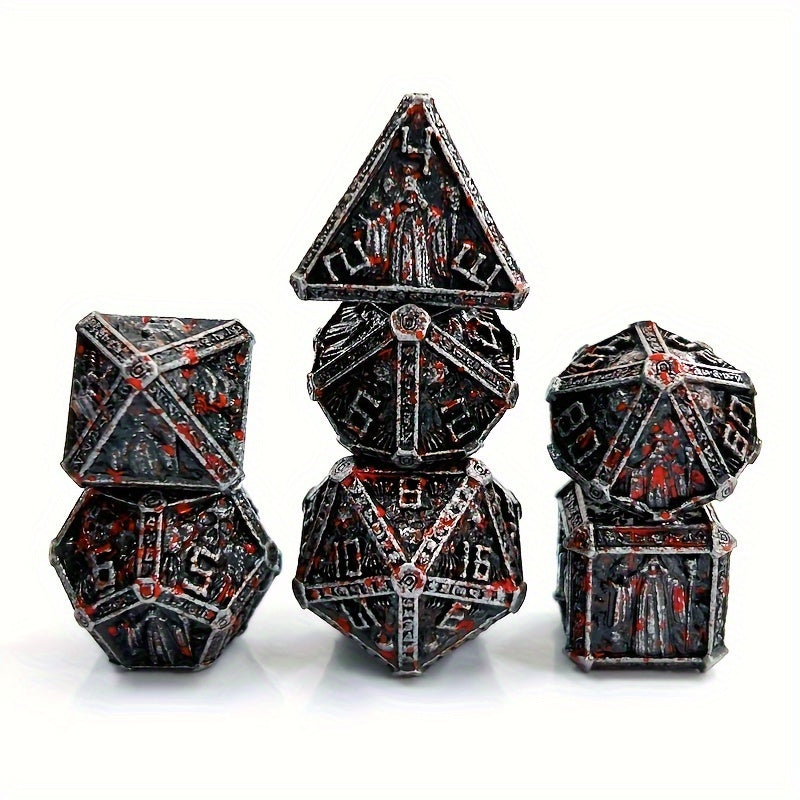7pcs Wizard Skull Metal Dice Set for Board Game