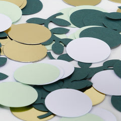 200pcs Greenery Golden Eucalyptus Confetti for Wedding Decorations