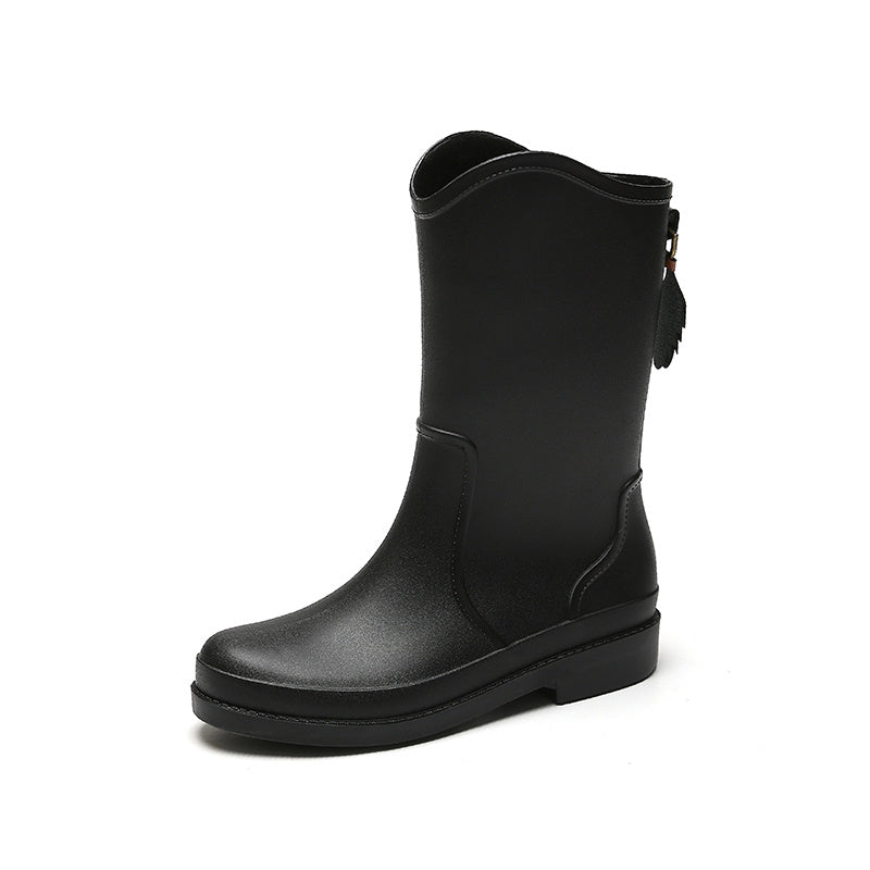Women's Waterproof High Top Rain Boots Non Slip Rubber Boots
