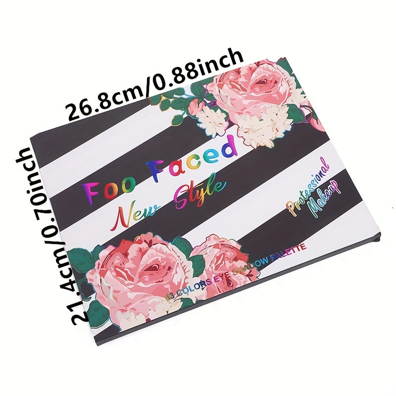 63-Color Pearly Matte Satin Eyeshadow Palette Punk Smokey Style Eye Makeup