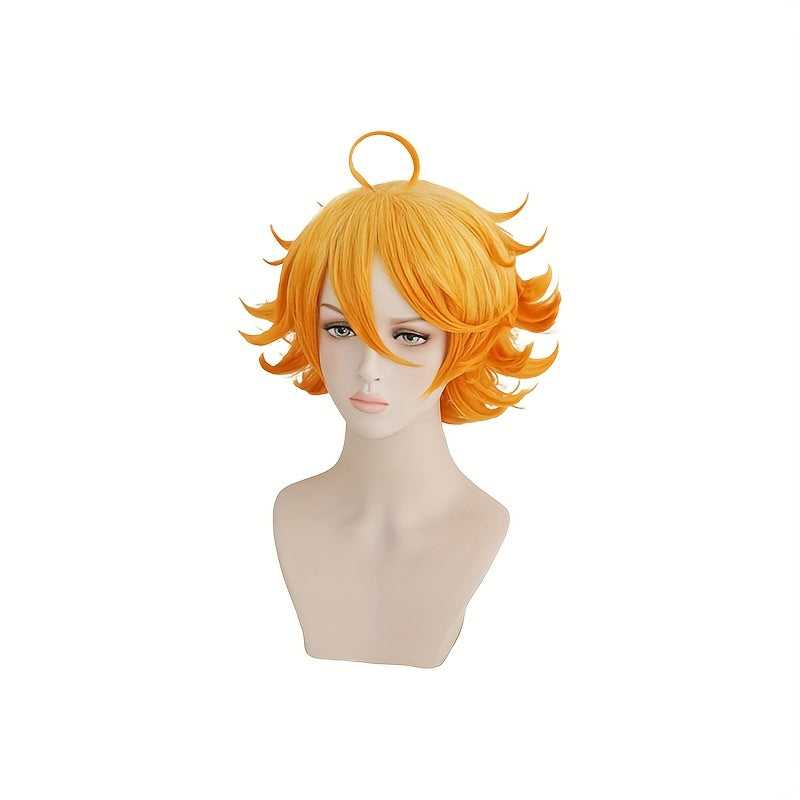 Men's Halloween Party Wig Golden Gradient Anime Cosplay Short Hair Wig