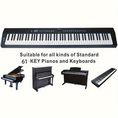 Silicone Non-adhesive Piano Keyboard Sticker 61 Keys