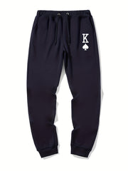 Spades King Joggers: Stretch Graphic Drawstring Sweatpants
