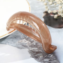 Translucent Hair Clip Girl Banana Clip Vertical Clip Ponytail Clip