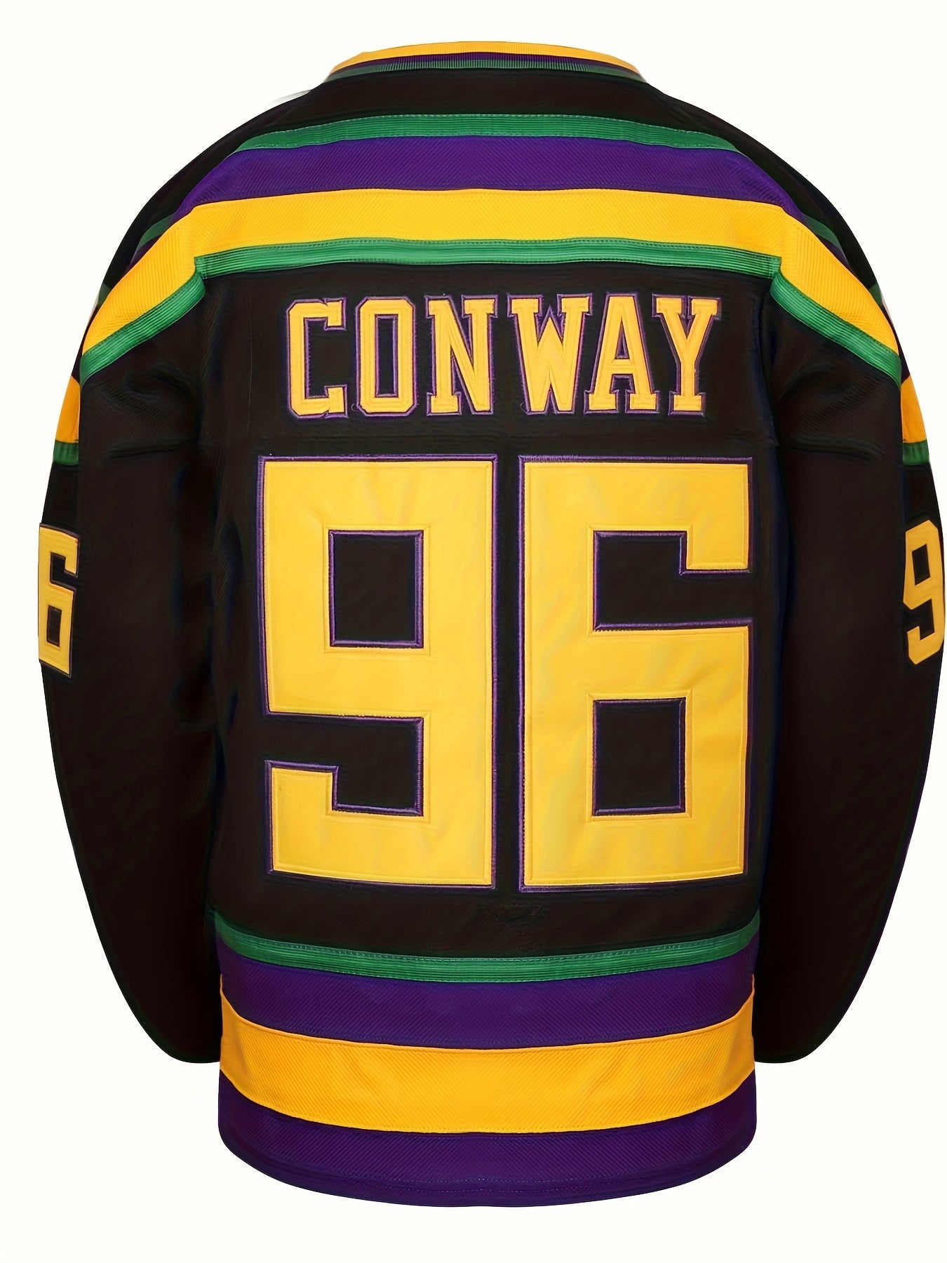 Men's Long Sleeve V Neck Ice Hockey Jersey 96 Retro Classic Embroidery Stitched