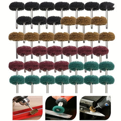 32 64pcs Abrasive Buffing Wheel 2 54cm Mini Scouring Pad Rotary Tool Accessories