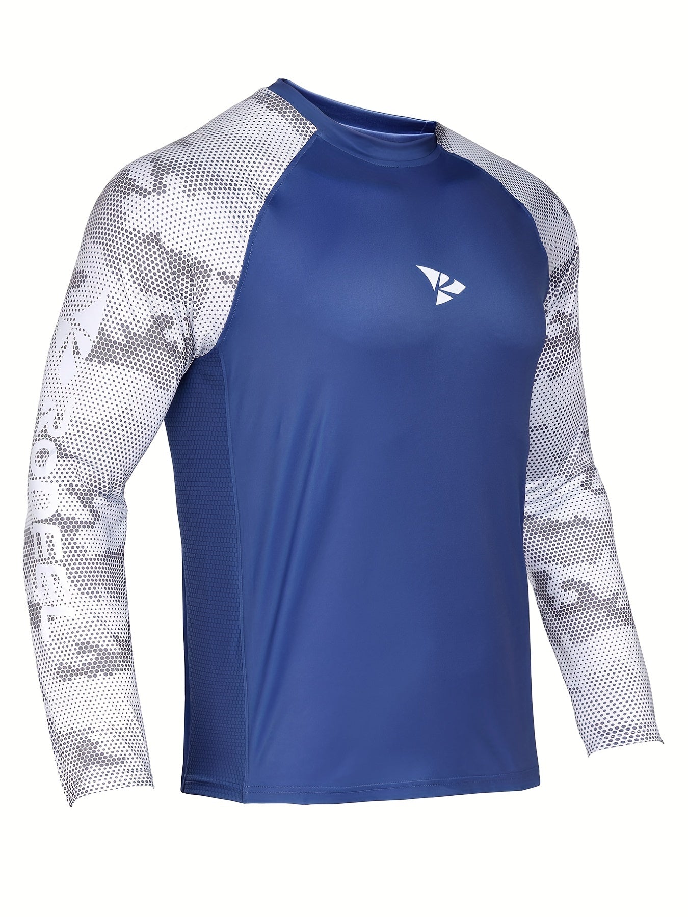 Men's UPF 50 Sun Protection Raglan Shirt Long Sleeve Rash Guard