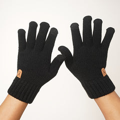 Windproof Touch Screen Knitted Wool Gloves for Men and Women