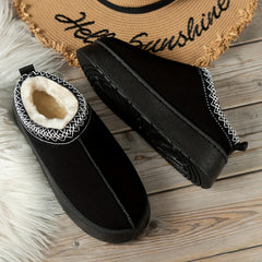 Women's Plush Lined Ankle Boots Warm Winter Slippers