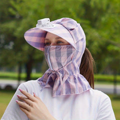 Women's Summer UV Protection Hat with Mask & Neck Gaiter
