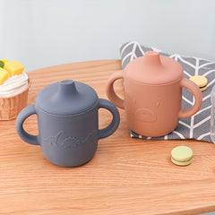 Children's Silicone Learning Drinking Cup with Double Handle