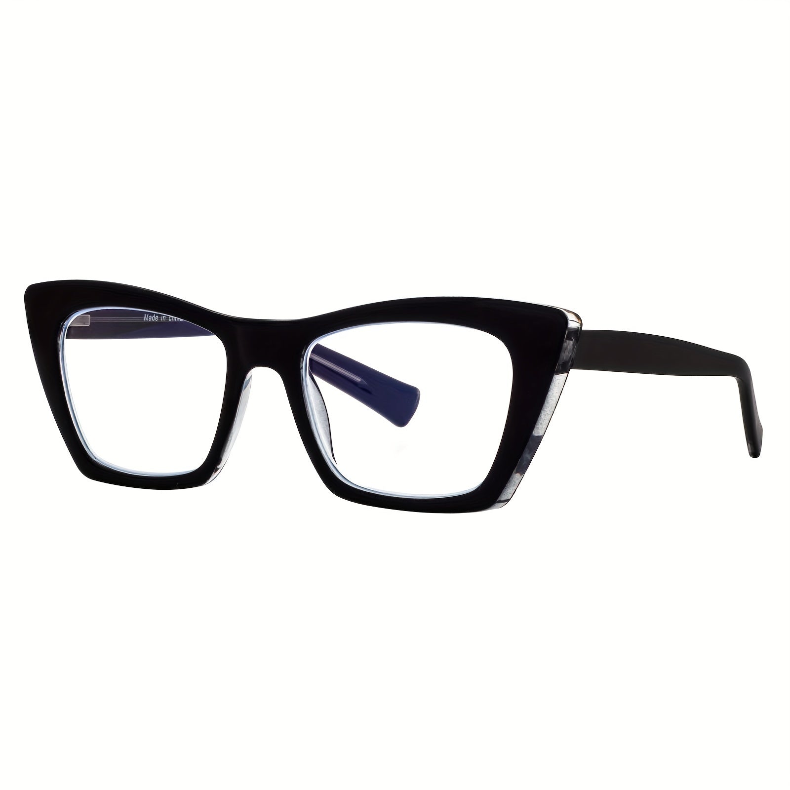 Men's Cat Eye Anti Light Glasses Durable Metal Spring Hinged Glasses