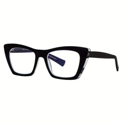 Men's Cat Eye Anti Light Glasses Durable Metal Spring Hinged Glasses