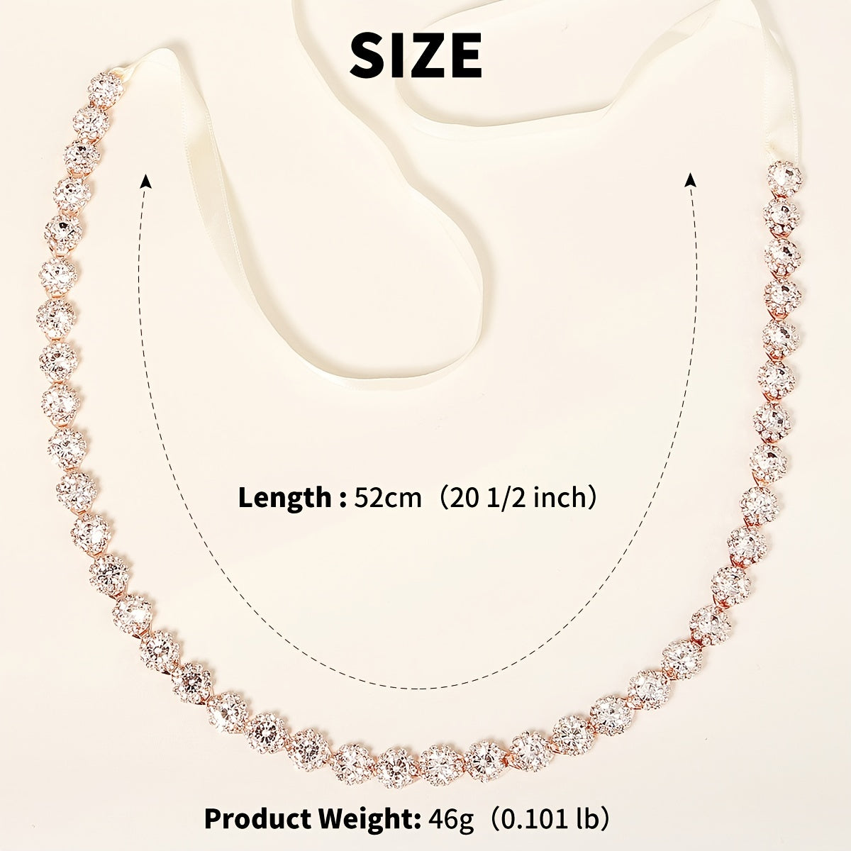 Clear Crystal Rhinestone Bridal Wedding Belt for Dresses