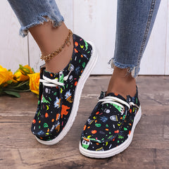 Women's Halloween Boat Shoes Non slip Lace Up Sneakers