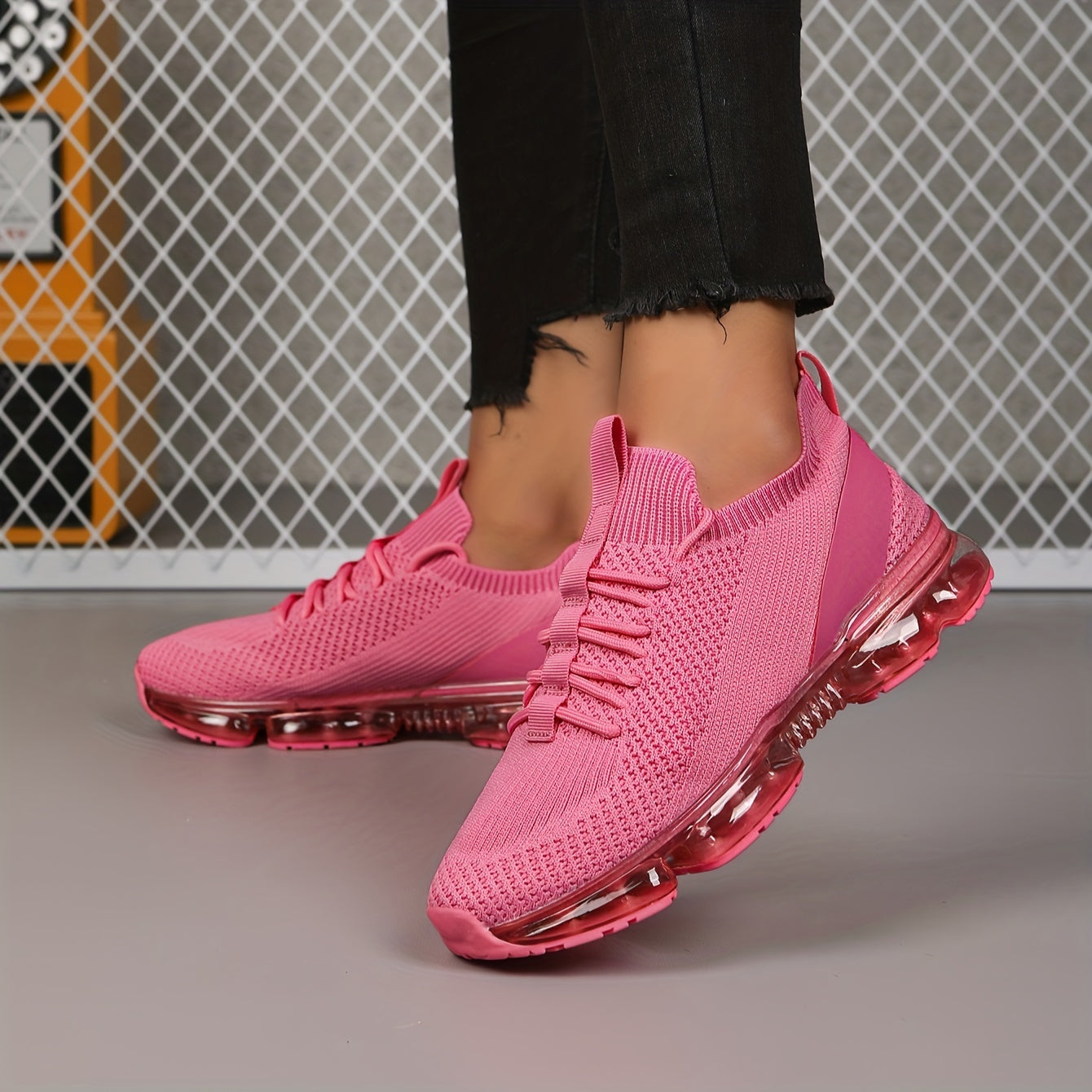 Mesh Breathable Air Cushion Running Shoes Lightweight Non Slip Sneakers