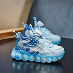 Boys' Casual Low Top Mesh Sneakers With Rotating Button