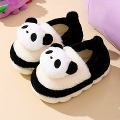 Furry House Shoes for Girls Soft Non-Slip Winter Walking Shoes
