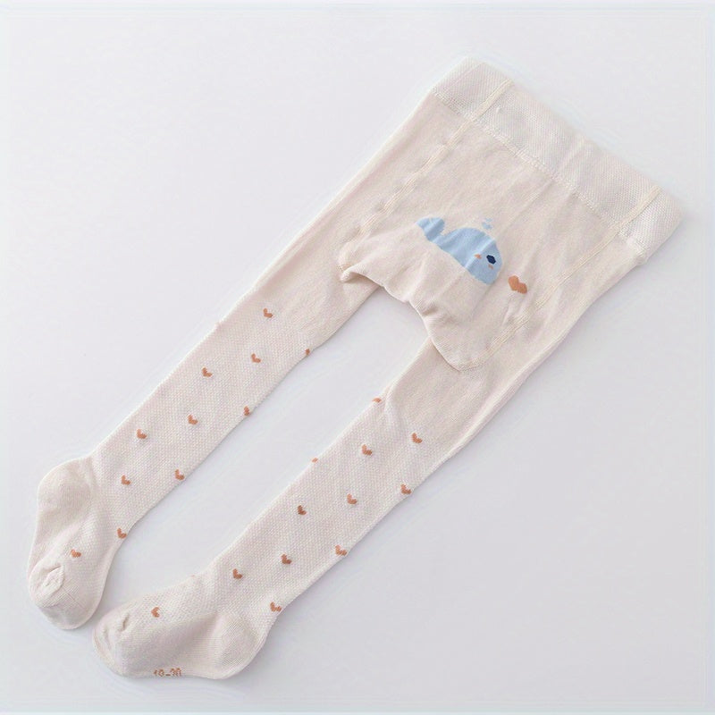 Baby Girl Cartoon Leggings Mesh & Elastic Autumn Spring