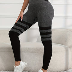 Stripe Seamless High Waist Yoga Pants