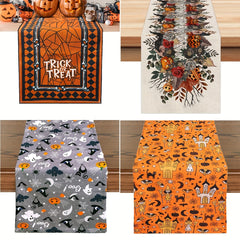 Spider Web Pumpkin Table Runner 33x182 cm Halloween Decor