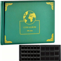 Coin Collection Holder Book 300 Pockets Storage Case Album 20-38mm Coins