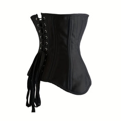 Solid Buckle Front Corset Bustier Tummy Slimming Lace Up Body Shaper