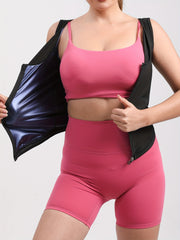Sauna Suit Women Waist Trainer Sweat Tank Top Shaper Zipper