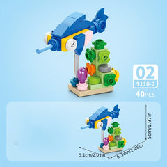 Fish Tank Crab Building Block Toy Model Assembly Desktop Ornament Gift