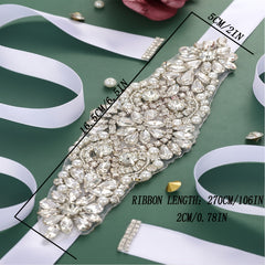 Bridal Belt Waist Chain Sash Faux Pearl Beaded Wedding Dress Accessory