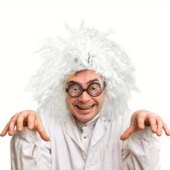 Mad Scientist Costume Wig Grey Long Wizard Wig And Beard