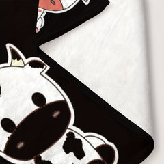 Colorful Little Cow Print Flannel Blanket Soft Winter Warm Blanket