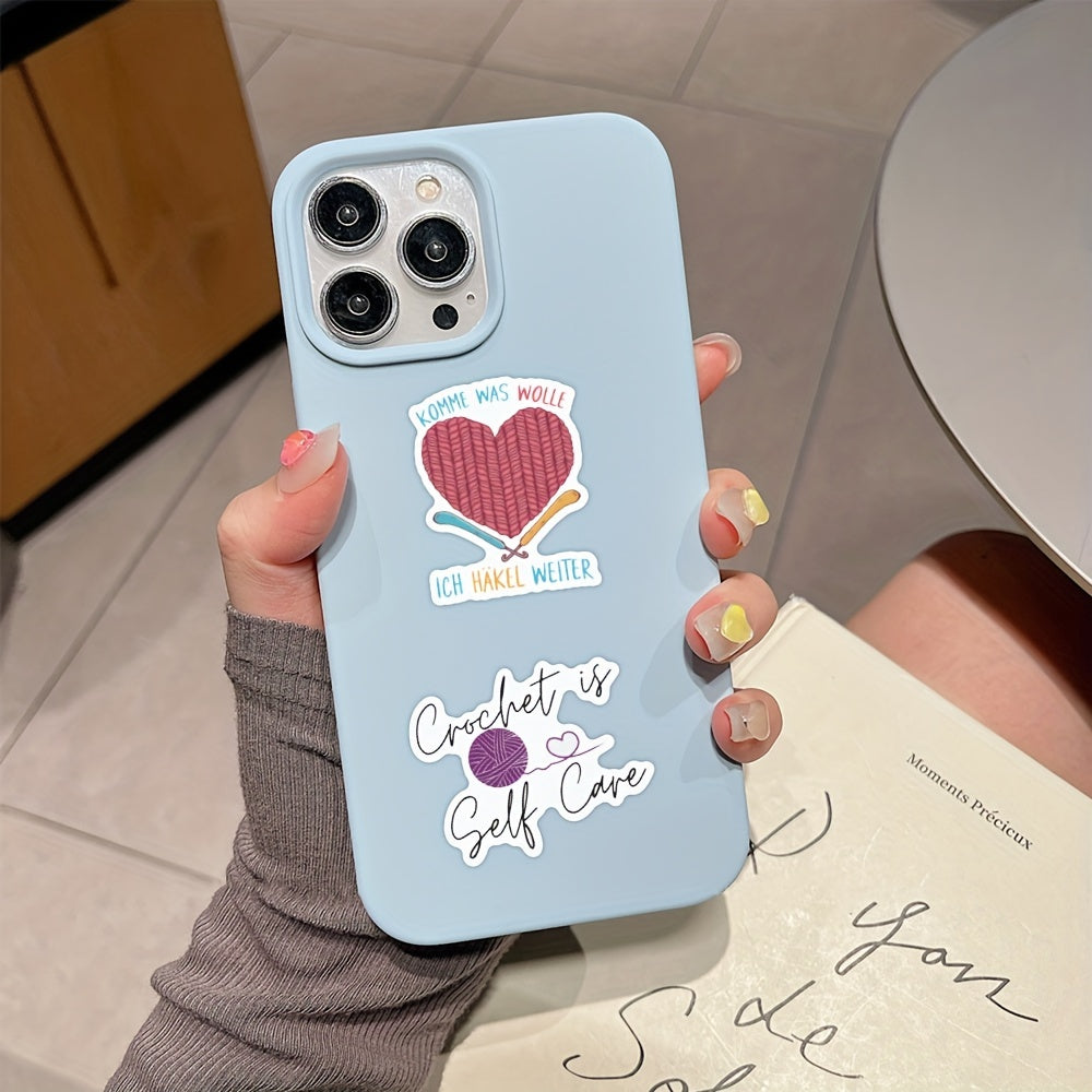 120pcs Knitting Vinyl Stickers Scrapbooking Stickers Water Bottle Laptop