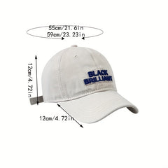 Letter Embroidery Patch Baseball Cap Unisex Cotton Couple Sun Hat