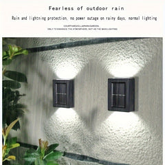 2LED Solar Wall Light Waterproof Outdoor Solar Garden Light