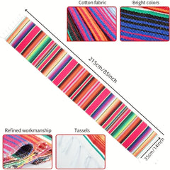 Mexican Style Table Runner Tassel Table Runner 215 9 X 35