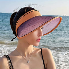 Photochromic Visor Hat UV Protection Breathable Ponytail Sun Hat