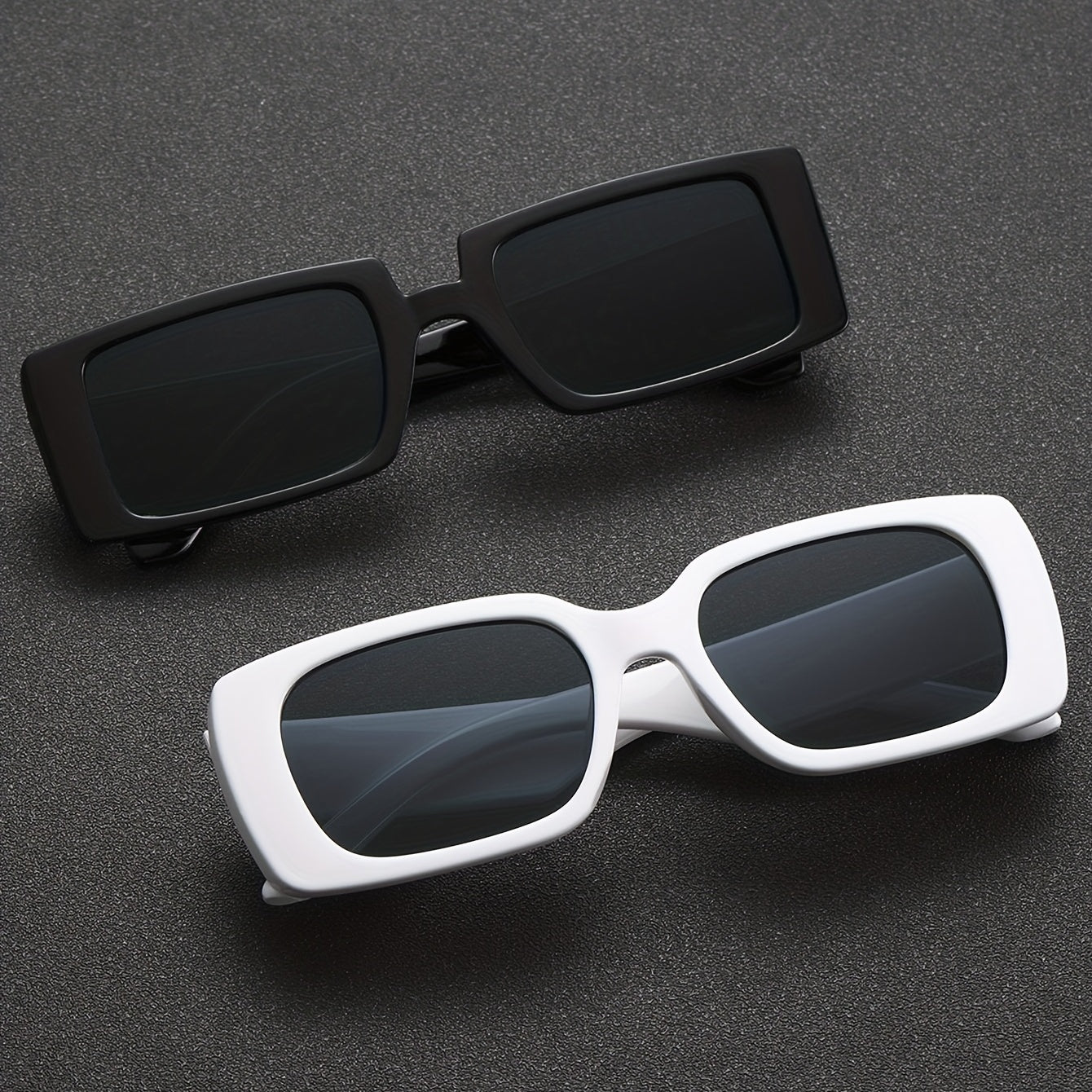 2pcs Men's Square Frame Sunglasses UV Protection